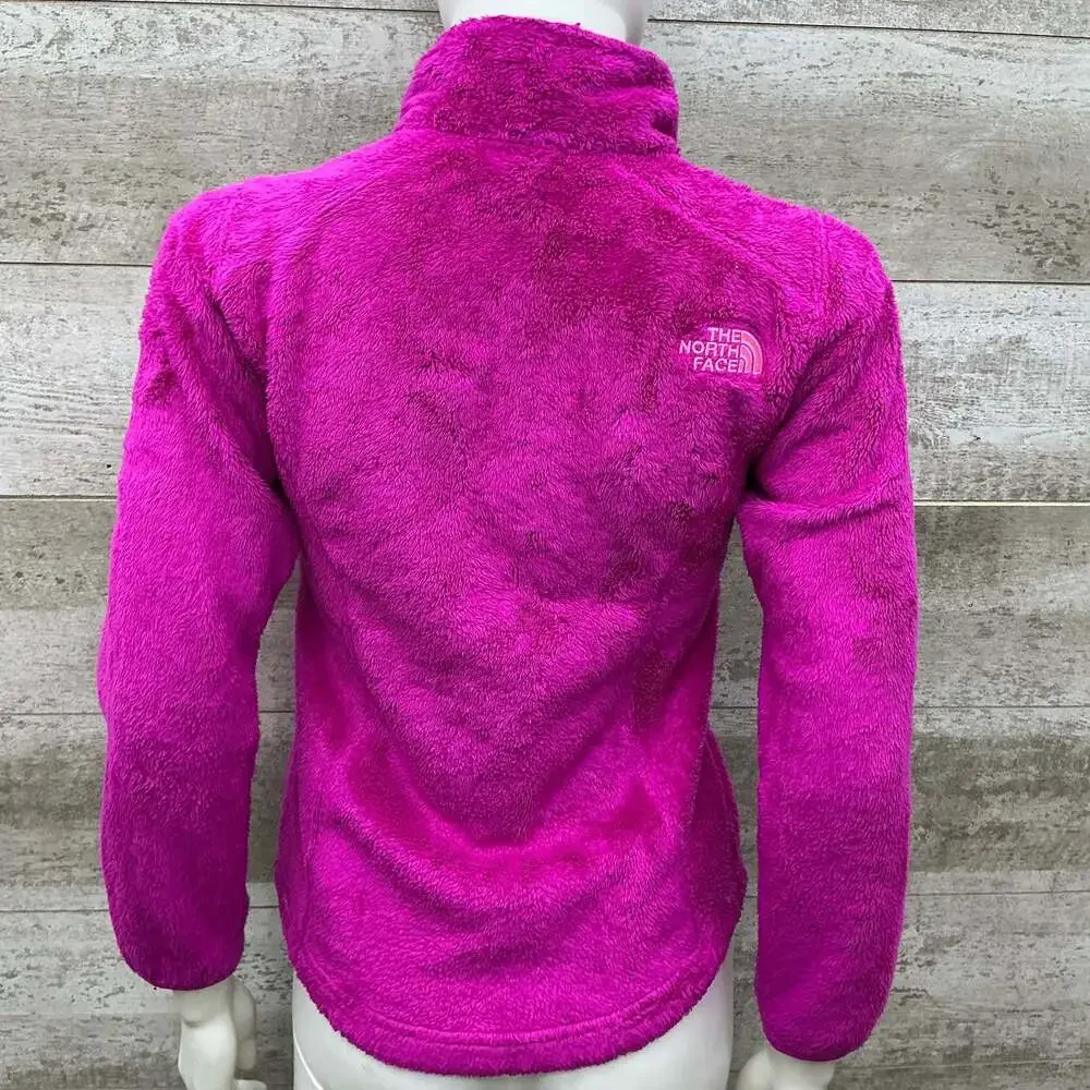 The North Face Girl's Osolita Full Zip Fuzzy Fleece Jacket Pink Medium 10/12